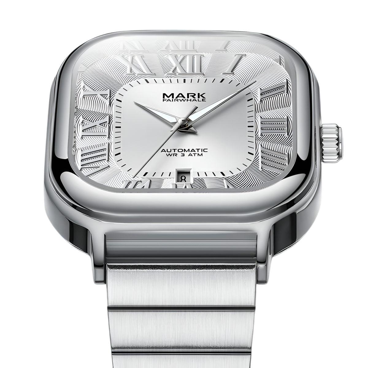 Square Stainless Steel Automatic Watch