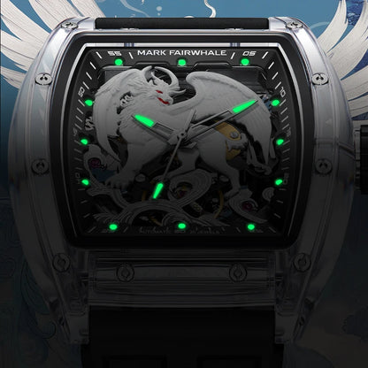 Mark Fairwhale FW-6900 luminous men’s automatic mechanical watch night view