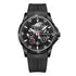 Mark Fairwhale IRIDIA Obsidian Axis – Matte black stainless steel watch with numberless dial and self-winding movement