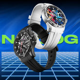 Mark Fairwhale IRIDIA Aurora Imperial- Black – Blue gradient dial automatic watch for men, lumin