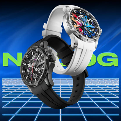 Mark Fairwhale IRIDIA Aurora Imperial- Black – Blue gradient dial automatic watch for men, lumin