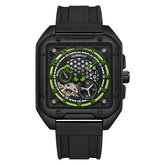 Mark Fairwhale RYON Forest Core – Green-tinted automatic tourbillon watch for men with industrial design and luminous display