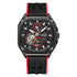 Mark Fairwhale KYNTRA CRIMSON PULSE – Red accent skeleton automatic watch for men with stainless steel case and sport rubber strap