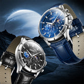 Mark Fairwhale LUNARIS Celestial - black Sapphire – Deep black - blue dial men&