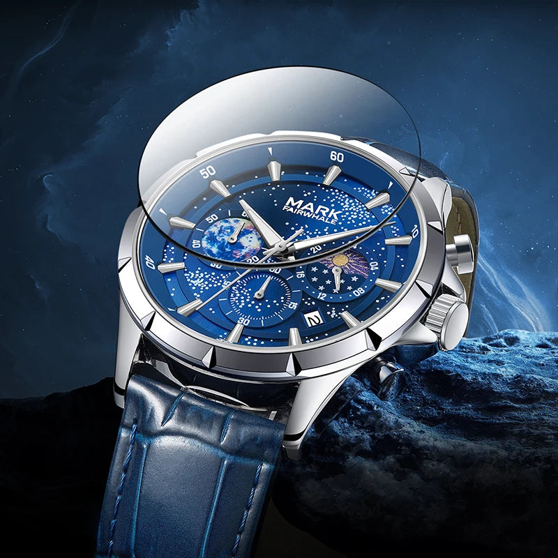 Mark Fairwhale LUNARIS Celestial Sapphire – Deep blue dial men&