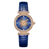 Mark Fairwhale LUNÉA Azure Whisper blue leather quartz watch, minimalist round dial