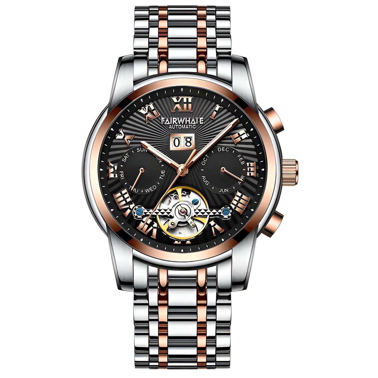 Mark Fairwhale ORIENTIS Terra Core – Earth brown automatic watch with stainless steel case, ideal for business and daily wear