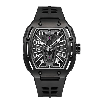 Mark Fairwhale SISTOR | Men’s Skeleton Tourbillon Manual-Wind Watch all black