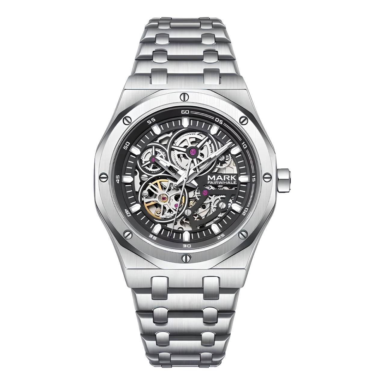 FW-6840 Transparent back showcasing the automatic movement.