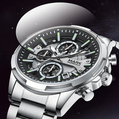 Mark Fairwhale STENTOR 5028 scratch-resistant Hardlex crystal luxury quartz chronograph watch
