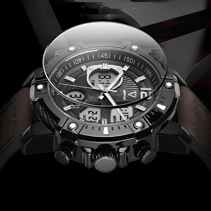Mark Fairwhale FW-4280 TECTRON Terra Frame – Brown leather strap men&