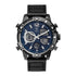 Mark Fairwhale TECTRON Onyx Core black digital analog chronograph watch for men, 48mm stainless steel case, LED display