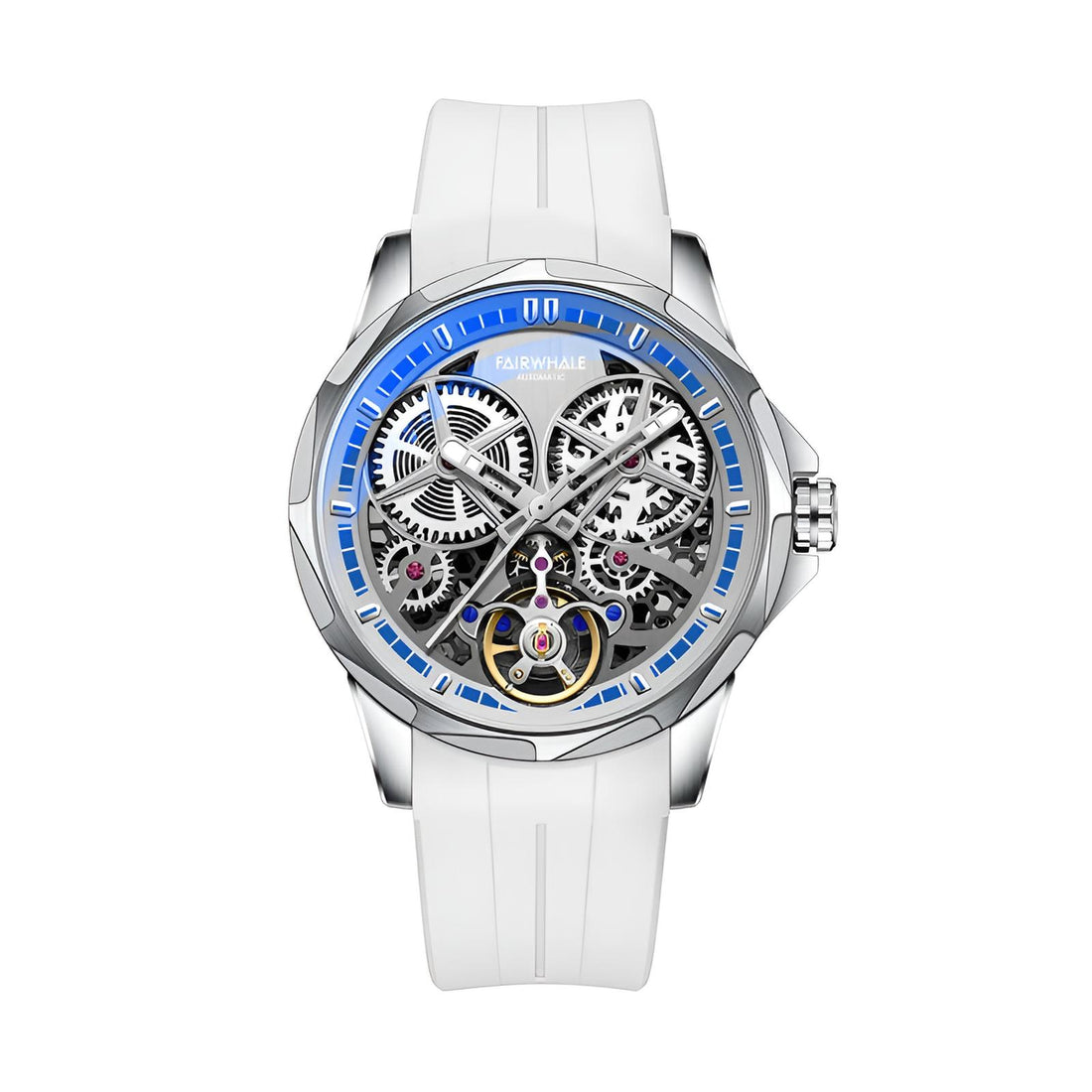 Mark Fairwhale TERNION Pure Motion – Black dial automatic sport watch for men with rubber strap and stainless steel case