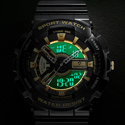 Mark Fairwhale FW-4300 TETRON chronograph and alarm digital quartz functions