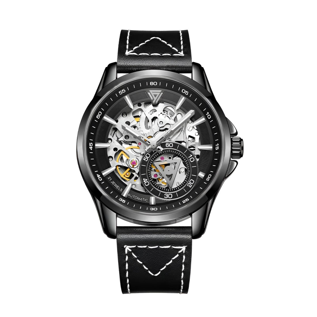Mark Fairwhale THALIX Eclipse Alloy – Gunmetal gray automatic skeleton watch with metallic sheen and secure push-button clasp