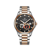 Mark Fairwhale THERION Eclipse Rose automatic skeleton watch, rose gold accents, 100M water resistant, stainless steel bracelet