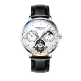 Mark Fairwhale THERIXIS Eclipse Contrast – Two-tone black and silver automatic watch with visible tourbillon and moon phase
