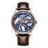 Mark Fairwhale THERIX Coral Horizon – Warm bronze-tone automatic tourbillon watch with luminous display and hidden clasp