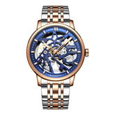 Mark Fairwhale THERIX Rose Nebula – Two-tone rose gold accents with luminous hands and visible tourbillon movement