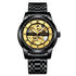 Mark Fairwhale THORIX Eclipse Core skeleton automatic watch for men, luminous dial, stainless steel case
