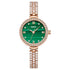 Mark Fairwhale VALERIE Moss Bloom beige green luxury watch for women, round dial, stainless steel band, quartz movement
