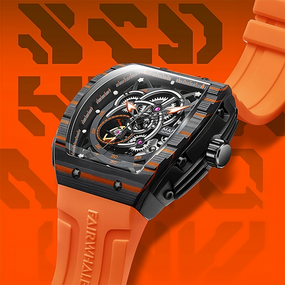 Mark Fairwhale VAYKOLEN FW-6660 watch details including dial, luminous markers, strap, and case design