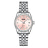 Mark Fairwhale VELIA silver-pink women’s quartz watch with diamond markers and stainless steel strap