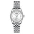 Mark Fairwhale VELIA silver women’s quartz watch with diamond markers and stainless steel strap