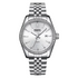 Mark Fairwhale VELUXOR men’s quartz watch with stainless-steel bracelet and minimalist silver dial