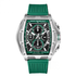 Mark Fairwhale VERDIX 5080 men’s green tonneau chronograph watch with rubber strap.