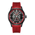 Mark Fairwhale VOLANTIS Crimson Pulse black red skeleton watch for men, automatic movement, calendar display, luminous hands