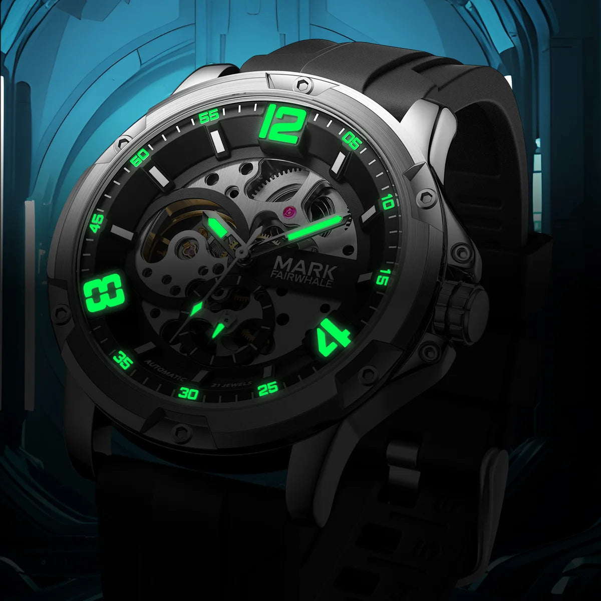 Mahalo Mark Fairwhale FW-6019 TURBIX – Skeleton Automatic Watch