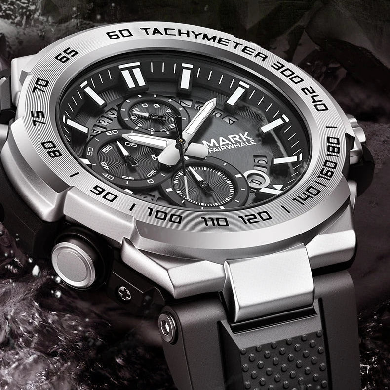 Mark Fairwhale men’s chronograph watch waterproof 3Bar sports design