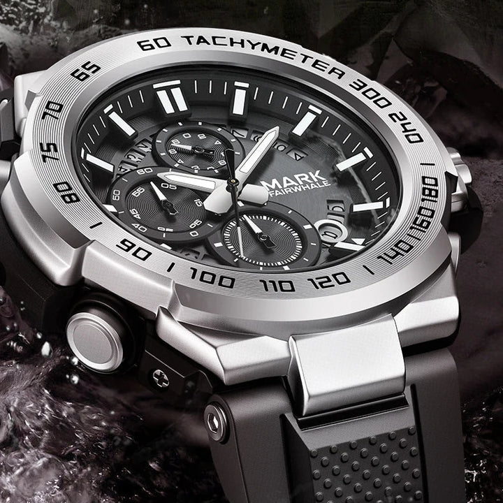 Mark Fairwhale men’s chronograph watch waterproof 3Bar sports design