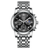Mark Fairwhale men’s quartz watch with glowing luminous hands in the dark.