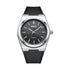 Mark Fairwhale STRAYA quartz watch with black silicone strap and minimalist numberless dial