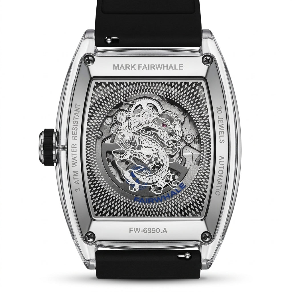 Mark Fairwhale watch with intricate design on a white background