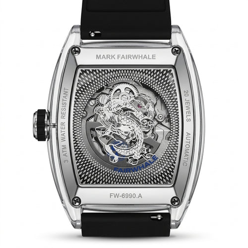 Mark Fairwhale watch with intricate design on a white background