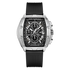 Mark Fairwhale watch with black strap and detailed face on a white background