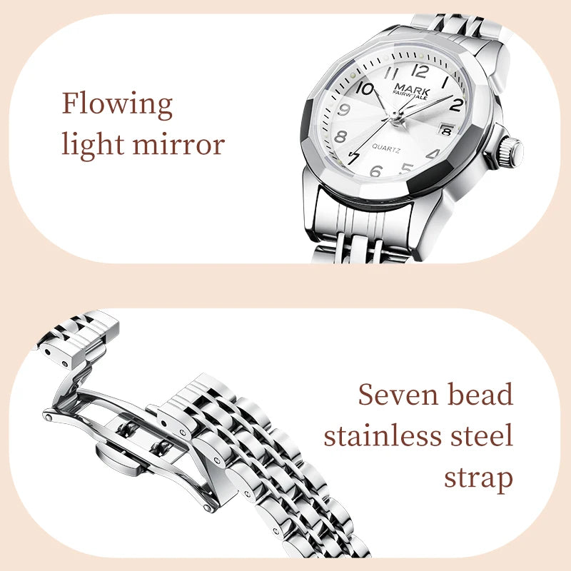 Mark Fairwhale women’s quartz watch date display fashion style