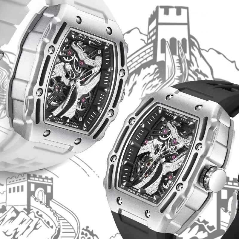 Dual display – FORTANIX with black and white straps.