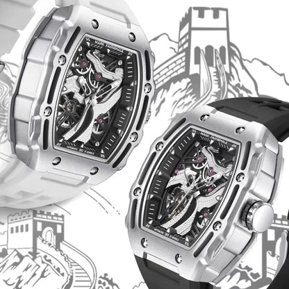 Dual display – FORTANIX with black and white straps.