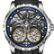 Mechanical watch with visible gears and components on a white background