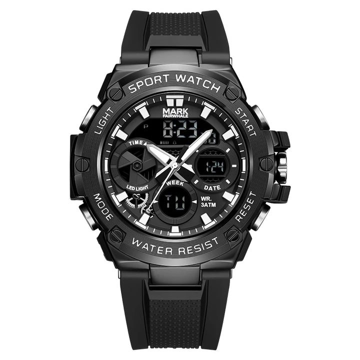 Men’s Digital Electronic Watch Mark Fairwhale FW-5035 black sport design
