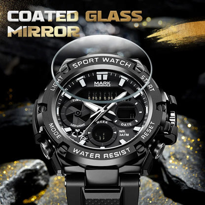 Men’s Digital Electronic Watch Mark Fairwhale FW-5035 black sport design