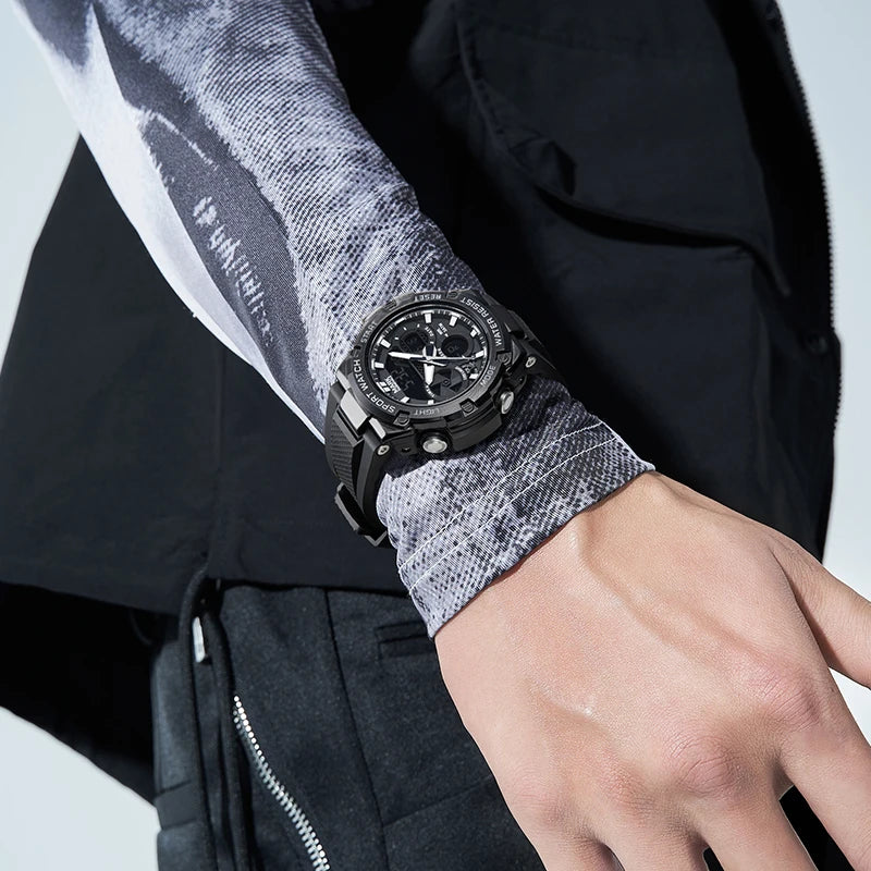 Men’s Digital Electronic Watch silicone strap waterproof construction