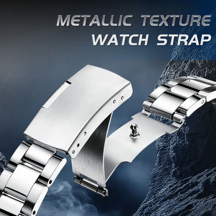 Men’s Quartz Chronograph Watch featuring elegant moon phase complication