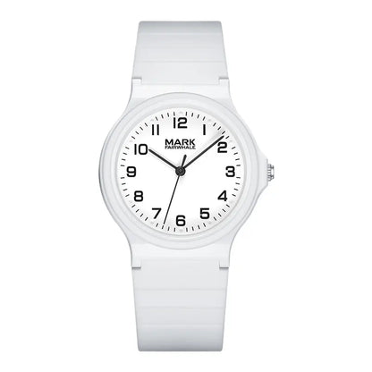 Men’s Quartz Watch Mark Fairwhale FW-5051 pink dial front view white