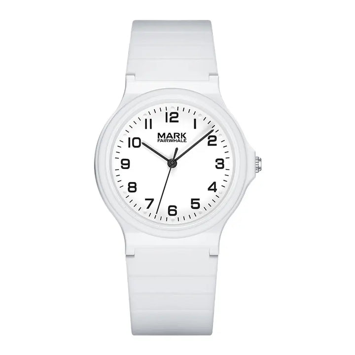 Men’s Quartz Watch Mark Fairwhale FW-5051 pink dial front view white