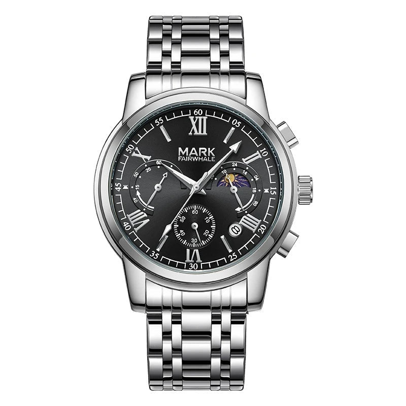 Men’s chronograph watch with luminous hand
